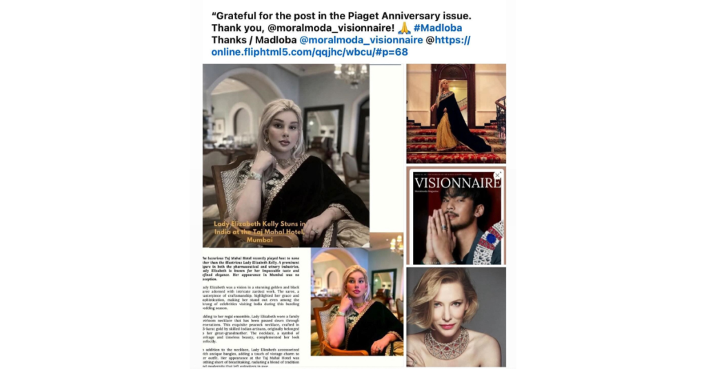 Lady Elizabeth Kelly Stuns in India at the Taj Mahal Hotel, Mumbai​